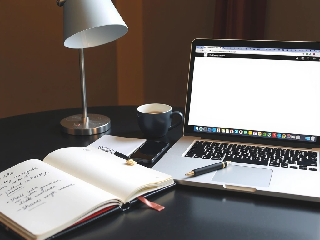 Studio desk with prototype